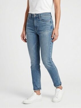 Banana Republic Light Blue High-Rise Straight Jeans